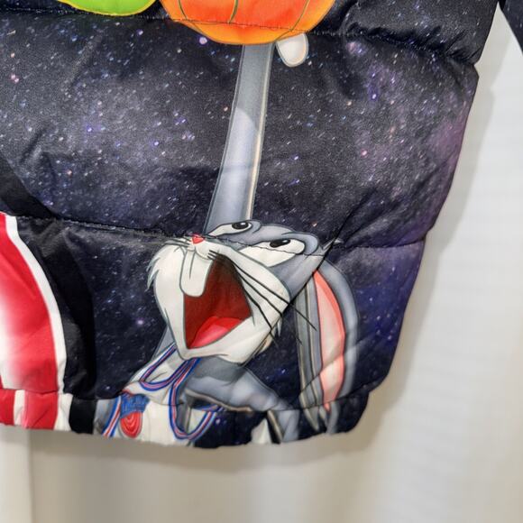 Members Only Black Mini Tune Squad Daffy Duck Puffer Jacket Size 3T - Picture 11 of 14